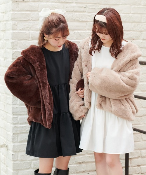 one after another NICE CLAUP(ワンアフターアナザーナイスクラップ)の「【Web限定】袖コンシャスティアードチュニック(チュニック・レディース・ブラック/オフホワイト/チェック/ブラウン系その他/ホワイト系その他・FREE)」の17枚目の写真
