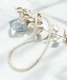 クラシカルディアパールネックレス/全長:40cm/一連パールネックレス