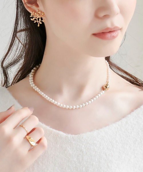 Phoebe（フィービィー）の「クラシカルディアパールネックレス/全長:40cm/一連パールネックレス（ネックレス・レディース・ホワイト・FREE）」の3枚目の写真