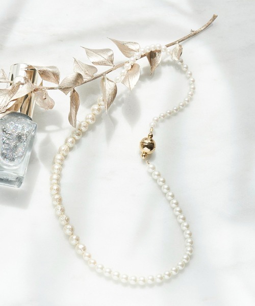 Phoebe（フィービィー）の「クラシカルディアパールネックレス/全長:40cm/一連パールネックレス（ネックレス・レディース・ホワイト・FREE）」の4枚目の写真