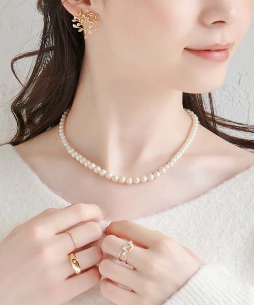 Phoebe（フィービィー）の「クラシカルディアパールネックレス/全長:40cm/一連パールネックレス（ネックレス・レディース・ホワイト・FREE）」の6枚目の写真