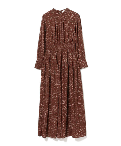 ランダム ドット シャーリング マキシ ロング ドレス ワンピース 長袖 BeAMS DOT（ビームスドット）の「【WEB限定】BeAMS DOT