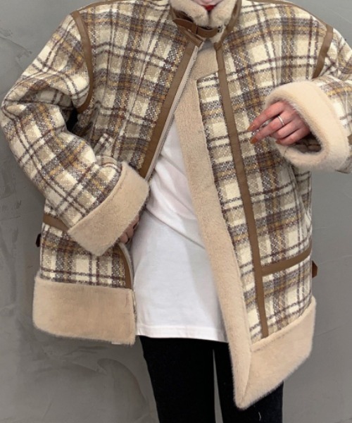 CLANE クラネ ボアニットパーカー キャメル　松本恵奈さん着用カラー CLANE 松本恵奈着用 クラネ ボアニットパーカー