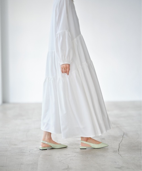 ティアードギャザーシャツワンピース ワンピース Nostalgia アンドドットノスタルジア のファッション