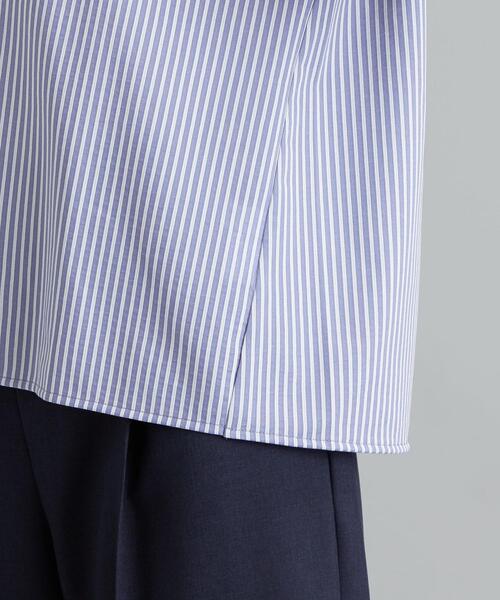 green label relaxing（グリーンレーベルリラクシング）の「CS フハクライク キーネック フレア 6分袖 カットソー（Tシャツ/カットソー・レディース・ライトグレー/ブラウン/コバルトブルー・FREE）」の8枚目の写真