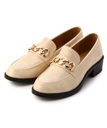 cs T&P | チェーン付きローヒールマニッシュローファー(ローファー)