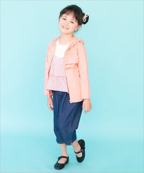 RAGMART（ラグマート）の「フリルパーカー（パーカー・キッズ・ピンク/オフホワイト・120cm/100cm/110cm/130cm）」の3枚目の写真