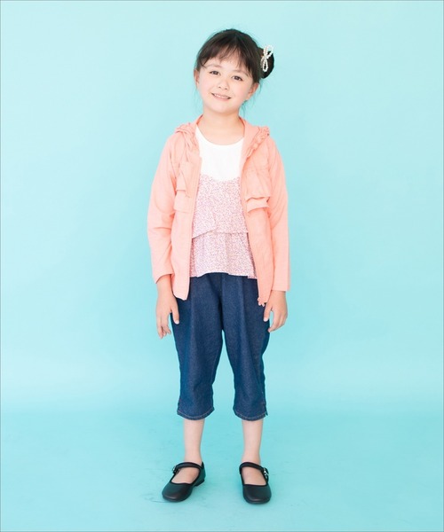 RAGMART（ラグマート）の「フリルパーカー（パーカー・キッズ・ピンク/オフホワイト・120cm/100cm/110cm/130cm）」の6枚目の写真