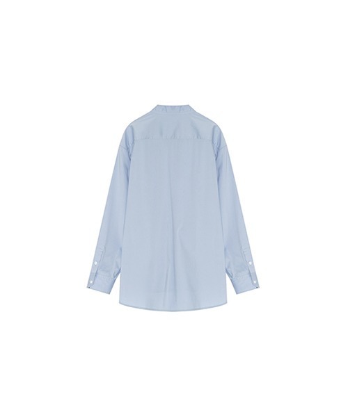 UNSPOKEN（アンスポクン）の「【UNSPOKEN】Layered stand-up collar shirt UQ20S009（シャツ/ブラウス・レディース・ライトブルー/ライトベージュ・M/S）」の9枚目の写真