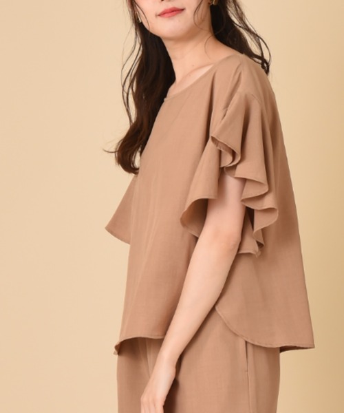 INTERPLANET(インタープラネット)の「タンブラーブッチャーセットアップ(ワンピース・レディース・ネイビー/サックスブルー/キャメル・FREE)」の7枚目の写真