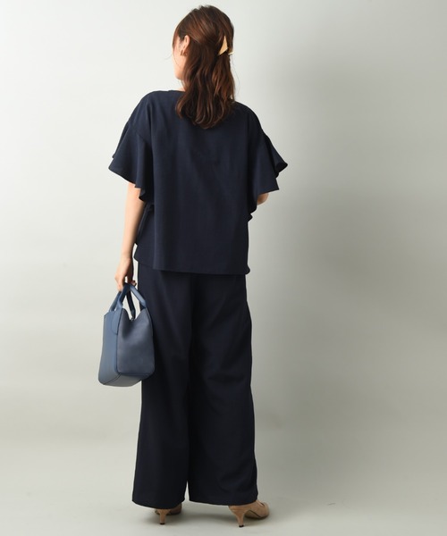 INTERPLANET(インタープラネット)の「タンブラーブッチャーセットアップ(ワンピース・レディース・ネイビー/サックスブルー/キャメル・FREE)」の16枚目の写真