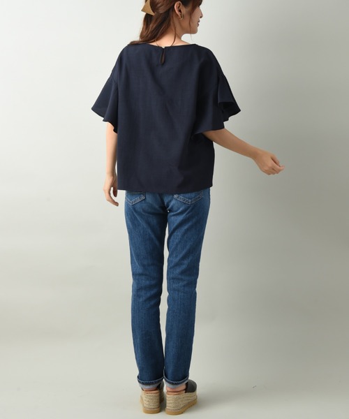 INTERPLANET(インタープラネット)の「タンブラーブッチャーセットアップ(ワンピース・レディース・ネイビー/サックスブルー/キャメル・FREE)」の20枚目の写真