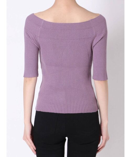 MERCURYDUO（マーキュリーデュオ）の「ウォッシャブル2WAY5分袖リブニット（ニット/セーター・レディース・パープル/ブルー/ベビーピンク/アイボリー・FREE）」の21枚目の写真