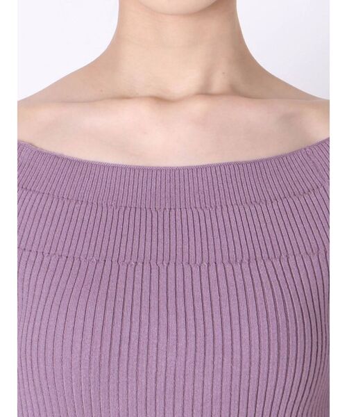 MERCURYDUO（マーキュリーデュオ）の「ウォッシャブル2WAY5分袖リブニット（ニット/セーター・レディース・パープル/ブルー/ベビーピンク/アイボリー・FREE）」の22枚目の写真