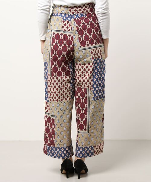 CUBE SUGAR（キューブシュガー）の「ボイル 総柄プリント イージーパンツ（その他パンツ・レディース・ベージュ/ネイビー/グレー/サックスブルー・M）」の6枚目の写真