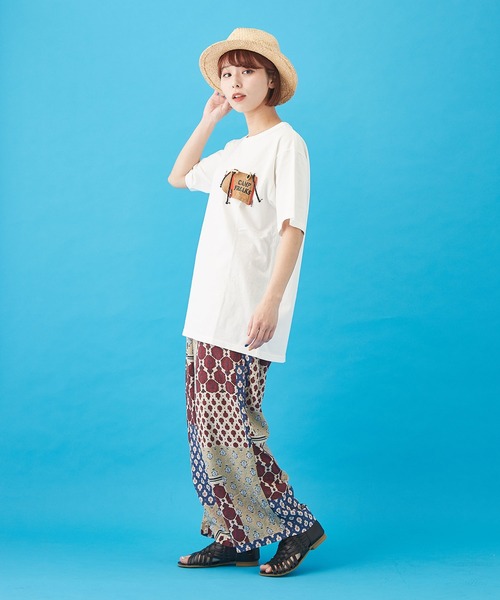 CUBE SUGAR（キューブシュガー）の「ボイル 総柄プリント イージーパンツ（その他パンツ・レディース・ベージュ/ネイビー/グレー/サックスブルー・M）」の10枚目の写真