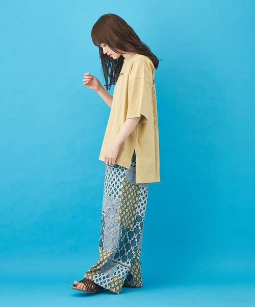 CUBE SUGAR（キューブシュガー）の「ボイル 総柄プリント イージーパンツ（その他パンツ・レディース・ベージュ/ネイビー/グレー/サックスブルー・M）」の13枚目の写真