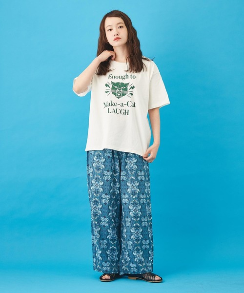 CUBE SUGAR（キューブシュガー）の「ボイル 総柄プリント イージーパンツ（その他パンツ・レディース・ベージュ/ネイビー/グレー/サックスブルー・M）」の19枚目の写真