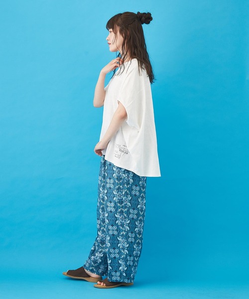 CUBE SUGAR（キューブシュガー）の「ボイル 総柄プリント イージーパンツ（その他パンツ・レディース・ベージュ/ネイビー/グレー/サックスブルー・M）」の22枚目の写真