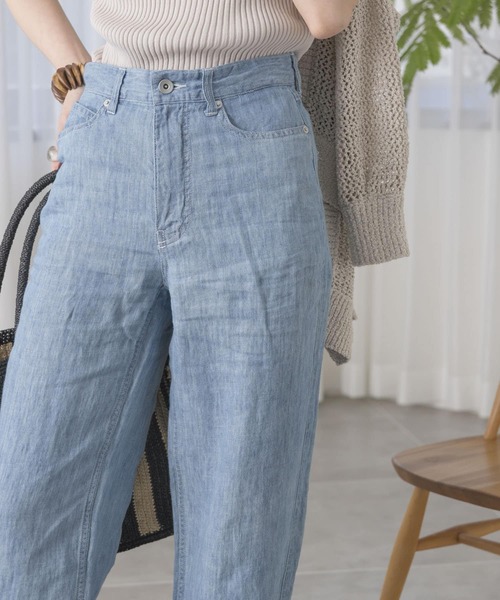URBAN RESEARCH（アーバンリサーチ）の「リネンデニムワイドパンツ（デニムパンツ・レディース・ライトブルー/インディゴブルー・36/38/34）」の19枚目の写真