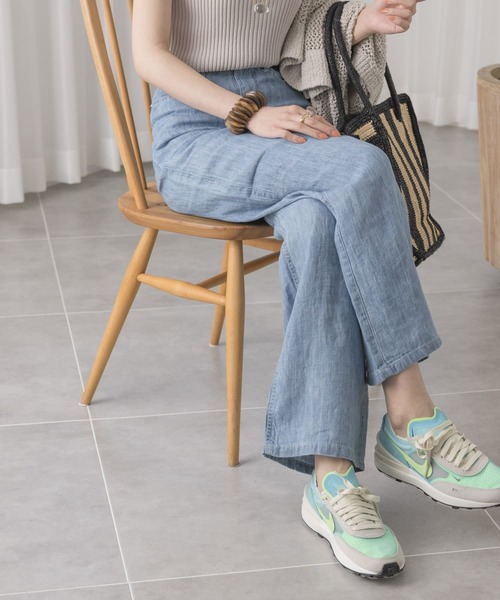 URBAN RESEARCH（アーバンリサーチ）の「リネンデニムワイドパンツ（デニムパンツ・レディース・ライトブルー/インディゴブルー・36/38/34）」の5枚目の写真