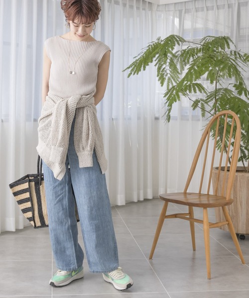 URBAN RESEARCH（アーバンリサーチ）の「リネンデニムワイドパンツ（デニムパンツ・レディース・ライトブルー/インディゴブルー・36/38/34）」の7枚目の写真