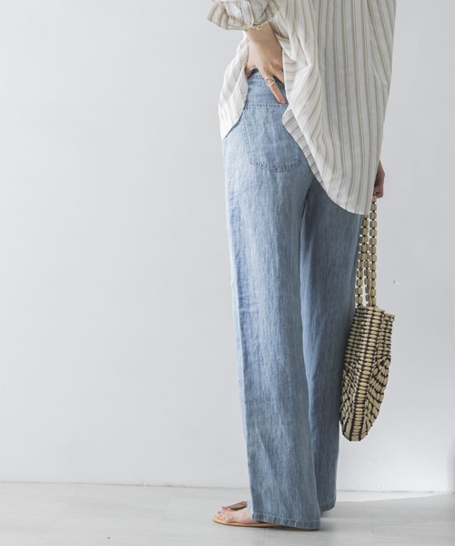 URBAN RESEARCH（アーバンリサーチ）の「リネンデニムワイドパンツ（デニムパンツ・レディース・ライトブルー/インディゴブルー・36/38/34）」の20枚目の写真