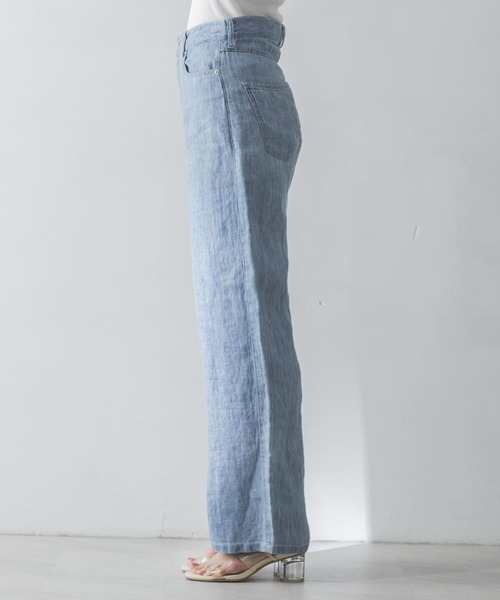 URBAN RESEARCH（アーバンリサーチ）の「リネンデニムワイドパンツ（デニムパンツ・レディース・ライトブルー/インディゴブルー・36/38/34）」の21枚目の写真