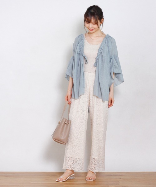 Crisp（クリスプ）の「フラワーレースパンツ（その他パンツ・レディース・ブラウン/アイボリー・FREE）」の22枚目の写真