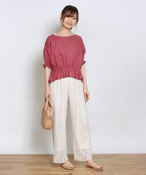 Crisp（クリスプ）の「フラワーレースパンツ（その他パンツ・レディース・ブラウン/アイボリー・FREE）」の11枚目の写真