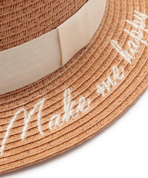 SHOO・LA・RUE（シューラルー）の「◆ロゴ刺繍カンカン帽（ハット・キッズ・アイボリー/ベージュ・99）」の8枚目の写真