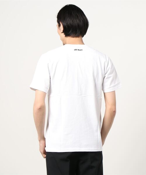 TRAP/U (トラップユー)の「16/-天竺空紡糸 フロント&バック ワンポイント プリント コットン 半袖 Tシャツ(Tシャツ/カットソー・メンズ・ホワイト/ブラック・L/M)」の4枚目の写真