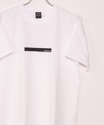 16/-天竺空紡糸 フロント&バック ワンポイント プリント コットン 半袖 Tシャツ