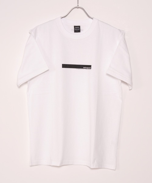 TRAP/U (トラップユー)の「16/-天竺空紡糸 フロント&バック ワンポイント プリント コットン 半袖 Tシャツ(Tシャツ/カットソー・メンズ・ホワイト/ブラック・L/M)」の6枚目の写真