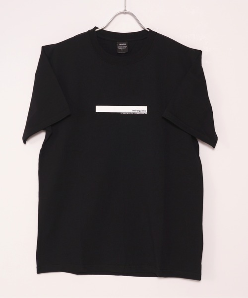 TRAP/U (トラップユー)の「16/-天竺空紡糸 フロント&バック ワンポイント プリント コットン 半袖 Tシャツ(Tシャツ/カットソー・メンズ・ホワイト/ブラック・L/M)」の5枚目の写真
