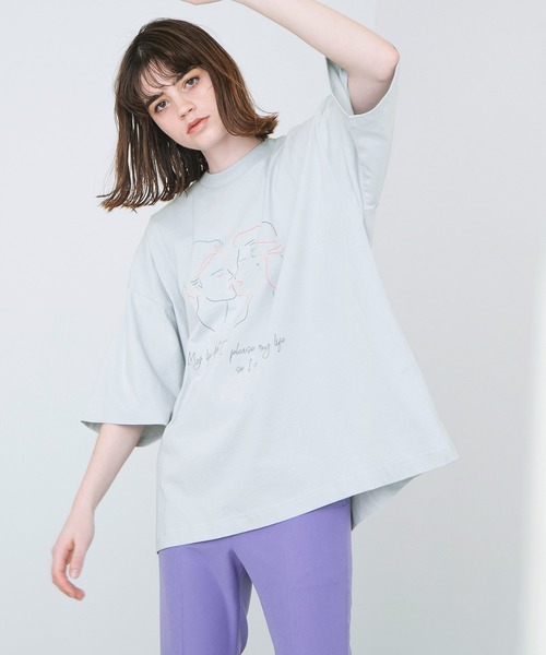 EMMA CLOTHES(エマクローズ)の「ビッグシルエット コットン天竺 イラストアート&フォト転写 半袖カットソー EMMA CLOTHES(Tシャツ/カットソー・メンズ・ホワイト/ライトブルー/ブラック/ホワイト系その他/ブラック系その他/ベージュ系その他/ブルー系その他/ホワイト系その他2/ホワイト系その他3/ブラック系その他2/ブラック系その他3/ベージュ系その他2/ベージュ系その他3/ベージュ系その他4・M/L)」の13枚目の写真