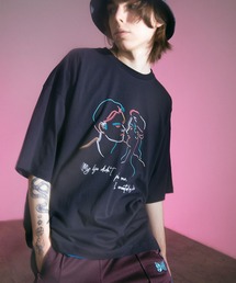 EMMA CLOTHES | ビッグシルエット コットン天竺 イラストアート&フォト転写 半袖カットソー EMMA CLOTHES 2021SUMMER(Tシャツ/カットソー)