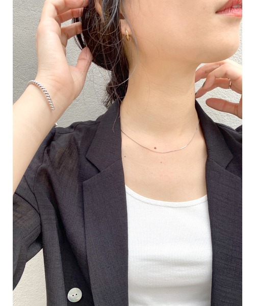 SHENERY（シーナリー）の「【WEB限定】フラットチェーンネックレス（ネックレス・レディース・シルバー/ゴールド・FREE）」の2枚目の写真