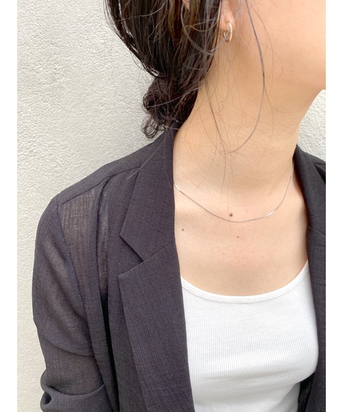 SHENERY（シーナリー）の「【WEB限定】フラットチェーンネックレス（ネックレス・レディース・シルバー/ゴールド・FREE）」の4枚目の写真