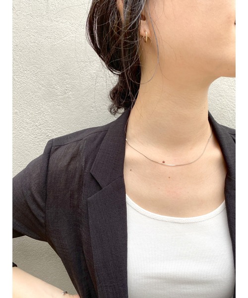 SHENERY（シーナリー）の「【WEB限定】フラットチェーンネックレス（ネックレス・レディース・シルバー/ゴールド・FREE）」の5枚目の写真
