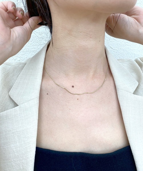 SHENERY（シーナリー）の「【WEB限定】フラットチェーンネックレス（ネックレス・レディース・シルバー/ゴールド・FREE）」の7枚目の写真