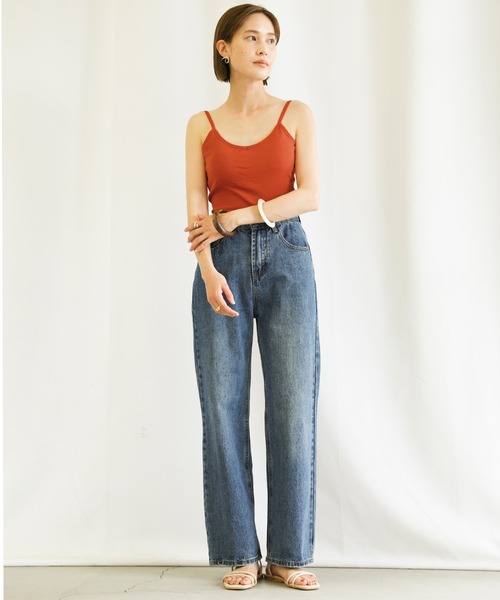 select MOCA(セレクトモカ)の「2021 SS バックラウンドブラトップ(キャミソール・レディース・ブラック/オフホワイト/オレンジ/ブルー・FREE)」の11枚目の写真