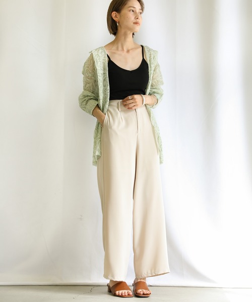 select MOCA(セレクトモカ)の「2021 SS バックラウンドブラトップ(キャミソール・レディース・ブラック/オフホワイト/オレンジ/ブルー・FREE)」の6枚目の写真