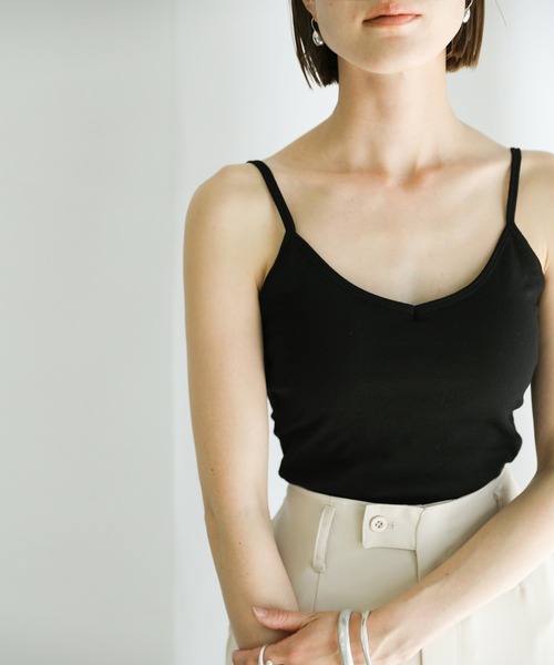 select MOCA(セレクトモカ)の「2021 SS バックラウンドブラトップ(キャミソール・レディース・ブラック/オフホワイト/オレンジ/ブルー・FREE)」の15枚目の写真