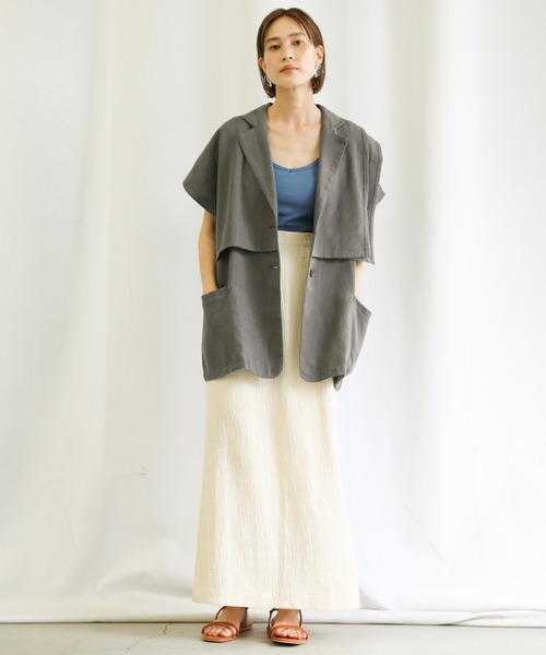 select MOCA(セレクトモカ)の「2021 SS バックラウンドブラトップ(キャミソール・レディース・ブラック/オフホワイト/オレンジ/ブルー・FREE)」の19枚目の写真