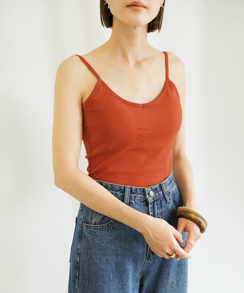 select MOCA(セレクトモカ)の「2021 SS バックラウンドブラトップ(キャミソール・レディース・ブラック/オフホワイト/オレンジ/ブルー・FREE)」の12枚目の写真