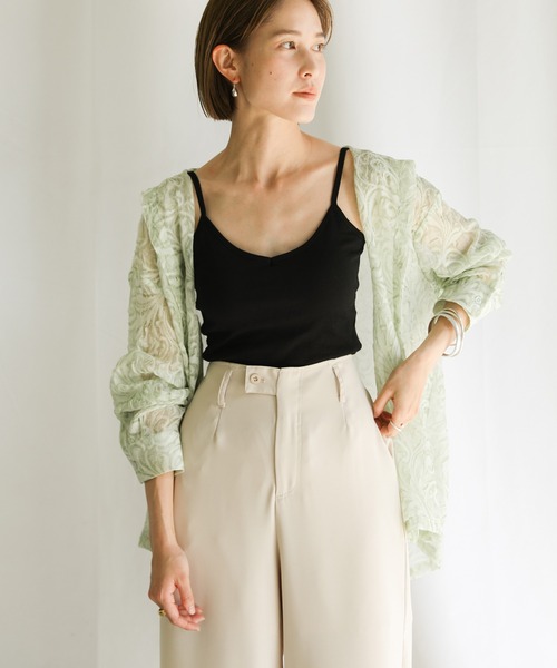 select MOCA(セレクトモカ)の「2021 SS バックラウンドブラトップ(キャミソール・レディース・ブラック/オフホワイト/オレンジ/ブルー・FREE)」の14枚目の写真