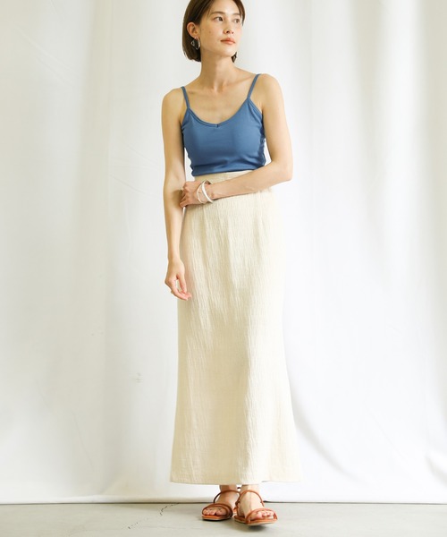 select MOCA(セレクトモカ)の「2021 SS バックラウンドブラトップ(キャミソール・レディース・ブラック/オフホワイト/オレンジ/ブルー・FREE)」の7枚目の写真