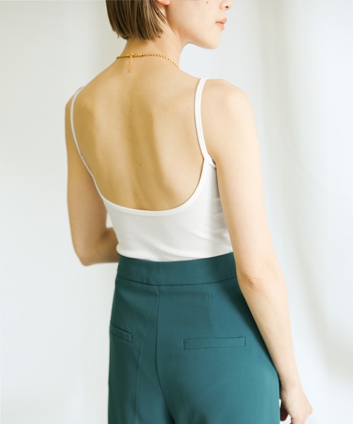 select MOCA(セレクトモカ)の「2021 SS バックラウンドブラトップ(キャミソール・レディース・ブラック/オフホワイト/オレンジ/ブルー・FREE)」の21枚目の写真