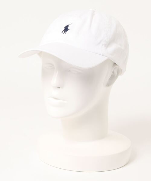 POLO RALPH LAUREN（ポロ ラルフ ローレン）の「POLO RALPHLAUREN/Cotton Classic Boys Hat（キャップ・レディース・ホワイト/カーキ/ブラック/ネイビー/レッド・FREE）」の2枚目の写真